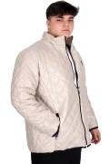 کاپشن مردانه دیگ یقه بزرگ سایز XL مدل U24615 رنگ بژ