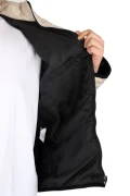 کاپشن مردانه دیگ یقه بزرگ سایز XL مدل U24615 رنگ بژ