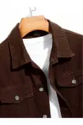 کت جین مردانه با برش استاندارد و جیب‌دار