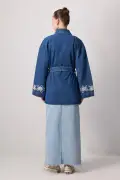 کت جین گلدوزی شده