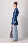 کت جین گلدوزی شده