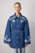 کت جین گلدوزی شده
