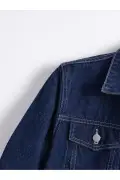 کت جین مردانه با الگوی استاندارد و جیب‌دار