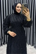 پیراهن پفی الیزا 6227 مشکی
