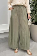 شلوار گشاد شالوار Y0145 - مات خاکی