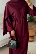 لباس یقه شال bordo