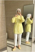 تُنیک گُرمِک با بند زنانه طرح راه‌راه 80 سانتی‌متر