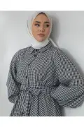 پیراهن تابستانی راحت با دکمه‌های جانبی و طرح پُتیکاره برای بانوان