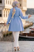 تونیک جیب‌دار با بند رنگ آبی نوزادی HM2911