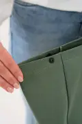 کیف کنواس بزرگ سبز با طرح الماس سه لایه