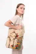 کیف پارچه‌ای با طرح گربه آرامش‌بخش