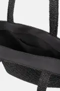 کیف حصیری زنانه مشکی با الیاف براق
