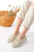 کفش روزمره زنانه با برش لیزری، کفش راحتی اداری و اورتوپدیک