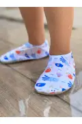 کفش دریایی بچه‌گانه و نوزاد با زیره ضد لغزش، پاپوش استخر، طرح خرچنگ و ماهی