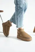بوت چرم سوئدی با زیره ضخیم و داخل پشمی