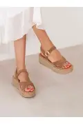 سندل زنانه چرم طبیعی سوئدی الیاس