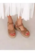 سندل زنانه چرم طبیعی سوئدی الیاس