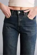 شلوار جین واید لگ با کمر بلند 90 درصد پنبه مدل H4166AX26SM