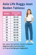 شلوار جین پلوژ با کمر مشکی و گیره جانبی
