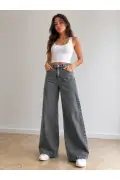 شلوار جین پاچه گشاد با کمر بسیار بلند کریستین مدل 90s