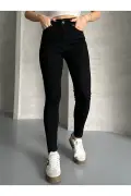 شلوار جین زنانه مشکی تنگ کات سوزنی لایناروز