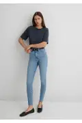 شلوار جین سرنا گلد شکل آبی مایل به بنفش
