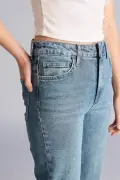 شلوار جین بغل براق نرمال کمر راحت