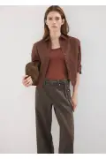 شلوار جین پاچه گشاد با بند