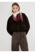 شلوار جین پاچه گشاد با بند
