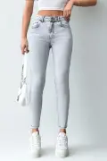 شلوار جین اسکیینی زنانه لیکرا خاکستری