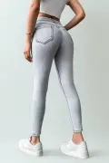 شلوار جین اسکیینی زنانه لیکرا خاکستری