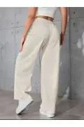 شلوار جین زنانه جینین مدل 90's با پاچه‌های عریض و راحت با کمر بلند
