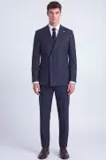 کت و شلوار دو تکه با یقه کراواتی و دو چاک کامل با آستر تمام