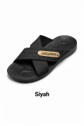 پک ۳ عددی دمپایی مردانه روزمره مدل کراس برای مهمان، خانه، بالکن، باغ و ساحل