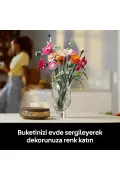لگو بسته ساخت گل‌های صورتی لگو ۱۰۳۴۲ - مجموعه مدل گل ۱۸+ (۷۴۹ قطعه)