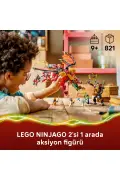 لگو ربات اژدهای متحول شونده NINJAGO Wyldfyre لگو ۷۱۸۶۸ - مجموعه ساخت اسباب بازی برای سنین ۹ سال به بالا (۸۲۱ قطعه)
