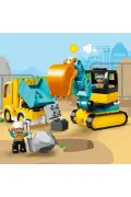 کامیون و بیل مکانیکی پالت‌دار DUPLO® Town 10931 - مجموعه ساخت اسباب‌بازی آموزشی (20 قطعه)