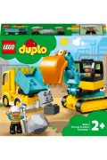 کامیون و بیل مکانیکی پالت‌دار DUPLO® Town 10931 - مجموعه ساخت اسباب‌بازی آموزشی (20 قطعه)