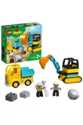 کامیون و بیل مکانیکی پالت‌دار DUPLO® Town 10931 - مجموعه ساخت اسباب‌بازی آموزشی (20 قطعه)