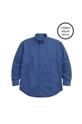 پیراهن آستین بلند مردانه سایز بزرگ آبی تیره 3XL-4XL-5XL-6XL-7XL-8XL