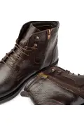 بوت مردانه چرم طبیعی ریکو با زیره لاستیکی و بند