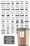 ست ادویه‌جات مگا با برچسب پینو 12 عددی - ظرف نگهدارنده ادویه مربع با درب 12x1700 میلی‌لیتر