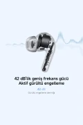 هدفون بی‌سیم شیائومی ردمی بادز 8 لایت سیاه - ANC BT 5.4 (با گارانتی شیائومی)