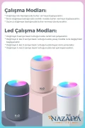 بخار ساز و دستگاه پخش عطر با رطوبت‌ساز اولتراسونیک LED دار 300 میلی‌لیتر