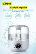 رطوبت‌ساز دیجیتال هوشمند TH-413 | ظرفیت 3 لیتر، لمسی، کنترل از راه دور، کارکرد بی‌صدا