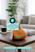 دستگاه بخور اولتراسونیک آروماتراپی با ظرفیت 550 میلی لیتر و تایمر نوری