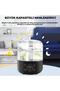 دستگاه بخور اولتراسونیک ۴ لیتری J001 با ترمومتر دیجیتال و رطوبت سنج