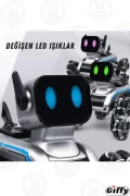 ربات سگ آکروباتیک 8 چرخ با کنترل از راه دور 2.4 GHz و کنترل از مچ دست، شارژی، موزیکال و با نور LED
