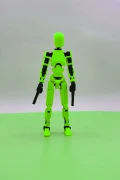عروسک ربات 13 Dummy با رنگ سبز و مشکی و مفاصل متحرک