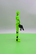 عروسک ربات 13 Dummy با رنگ سبز و مشکی و مفاصل متحرک